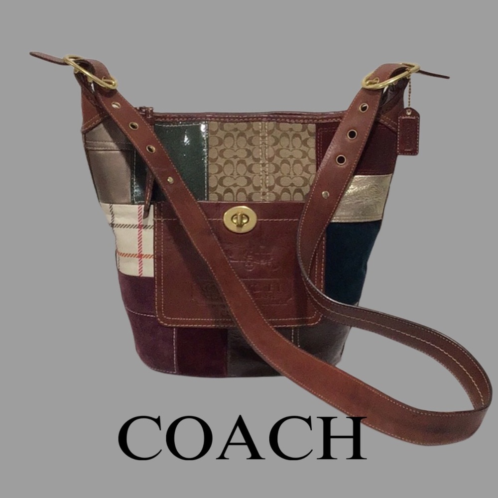 Coach Holiday Patchwork Bleecker Hobo Crossbody/S… - image 1